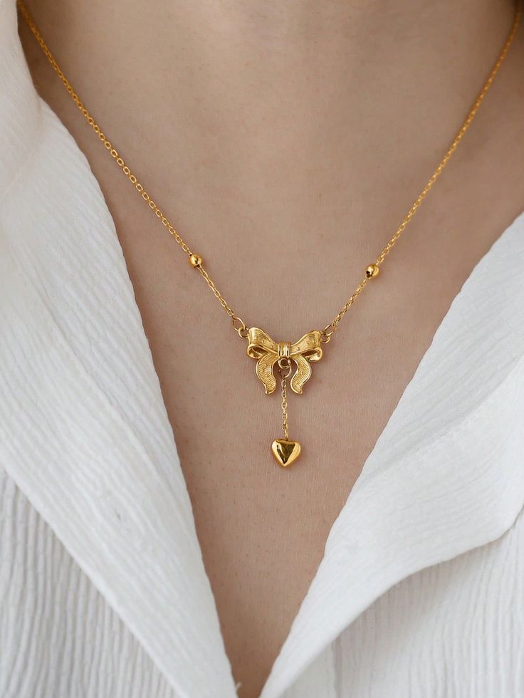 Sweetheart Ribbon Pendant Necklace